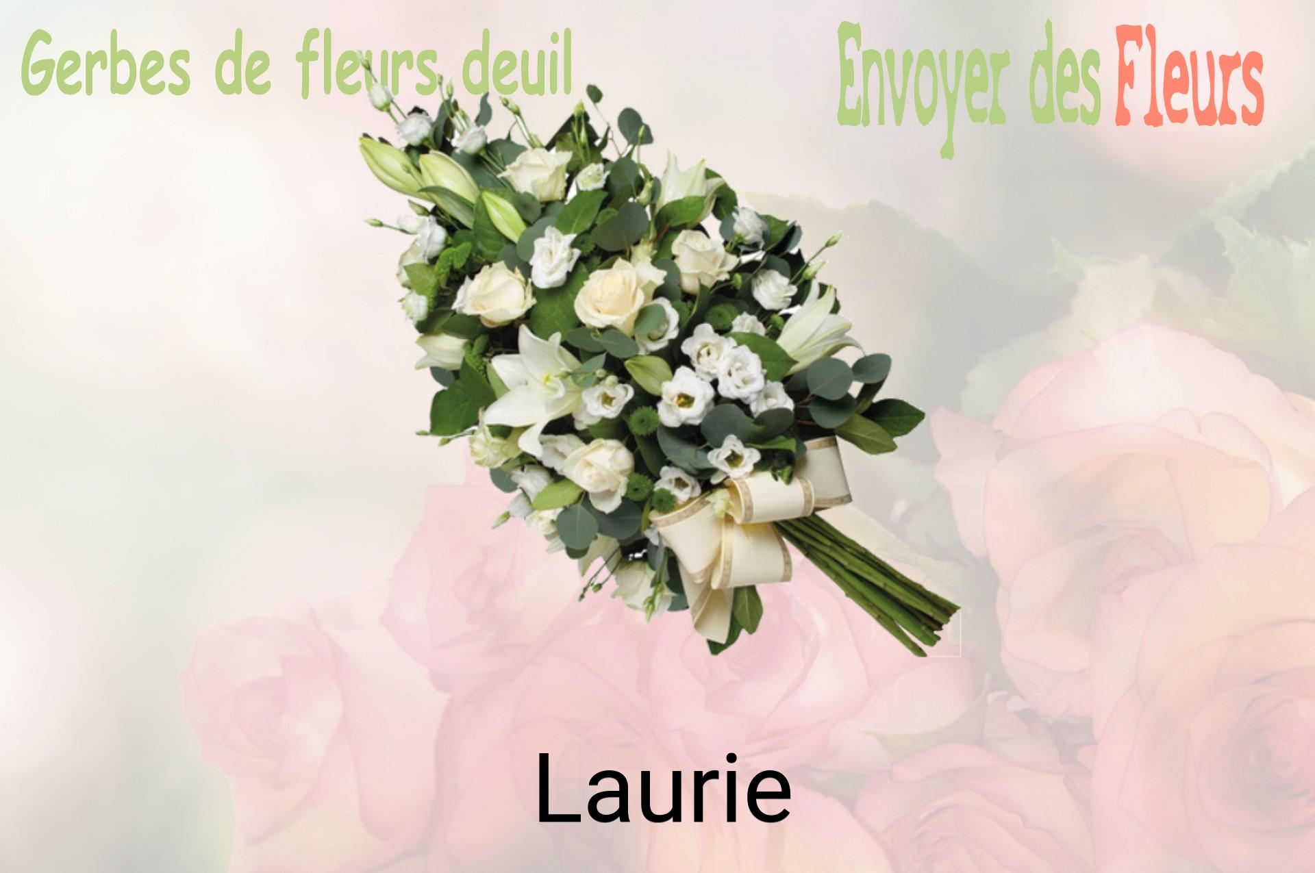 Gerbe de fleurs de deuil livrée à Laurie